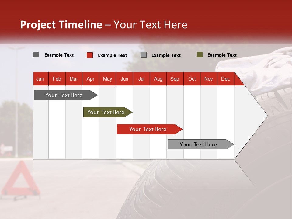 Land Travel Red PowerPoint Template
