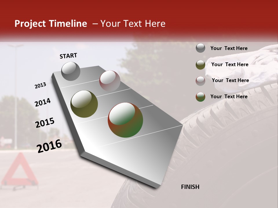 Land Travel Red PowerPoint Template