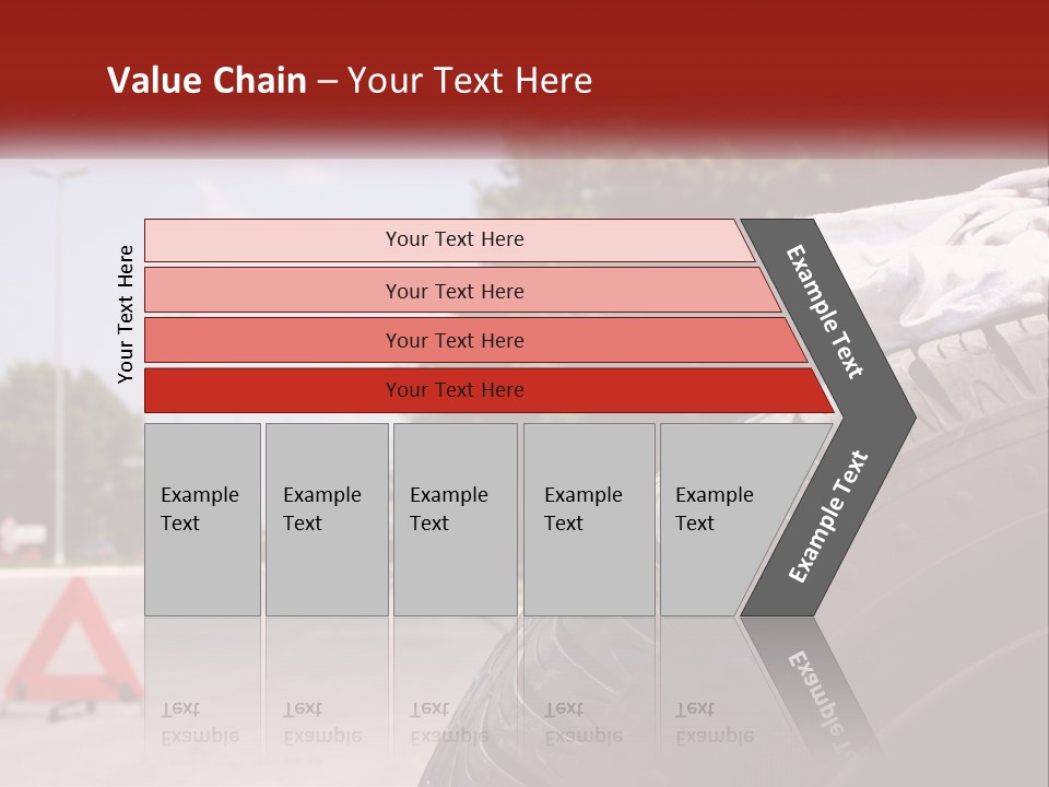 Land Travel Red PowerPoint Template