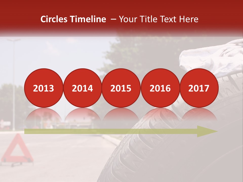 Land Travel Red PowerPoint Template