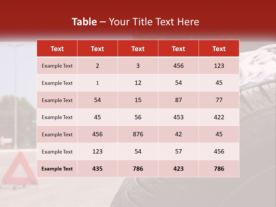 Land Travel Red PowerPoint Template