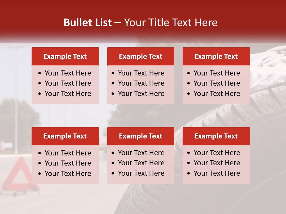 Land Travel Red PowerPoint Template