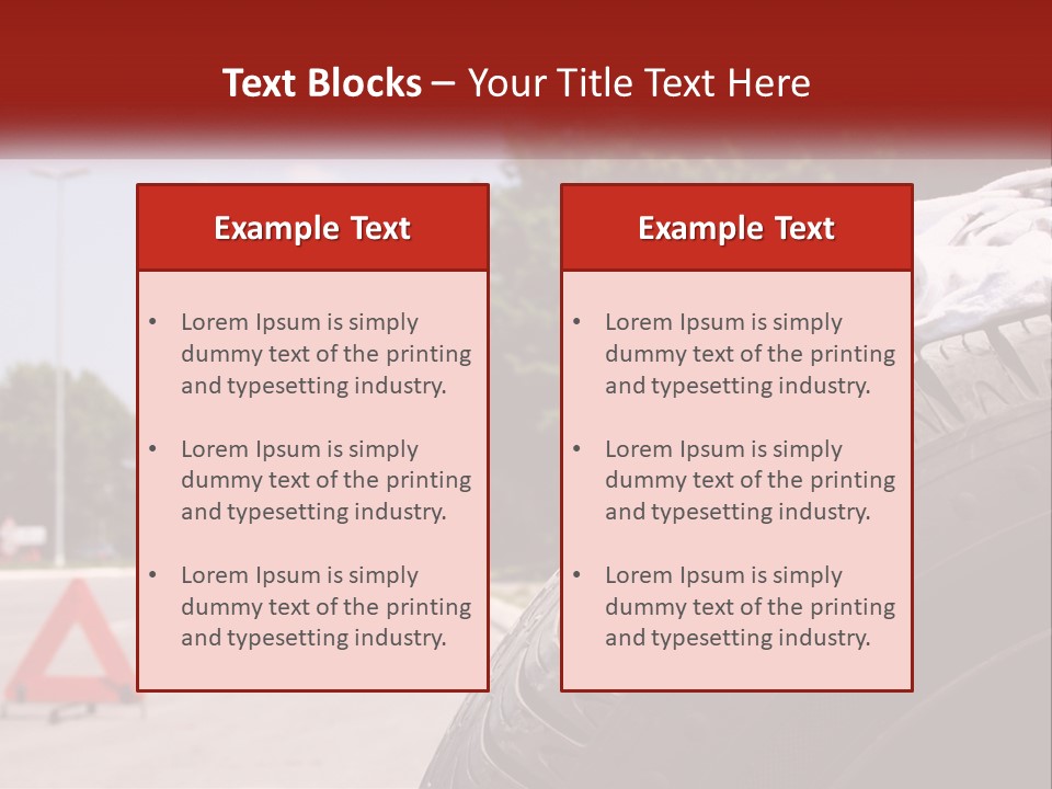 Land Travel Red PowerPoint Template
