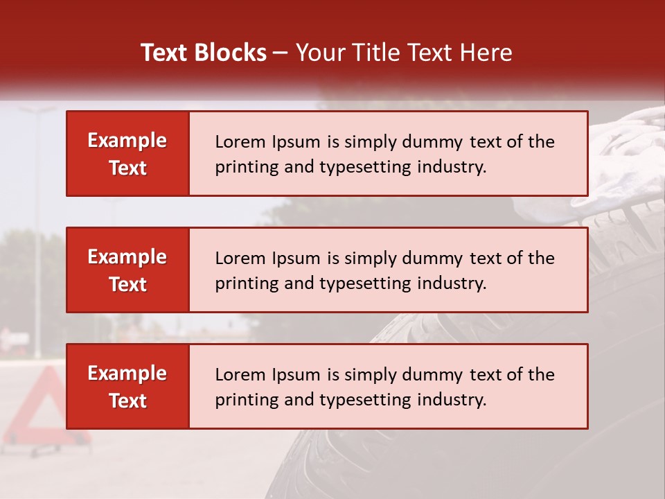 Land Travel Red PowerPoint Template