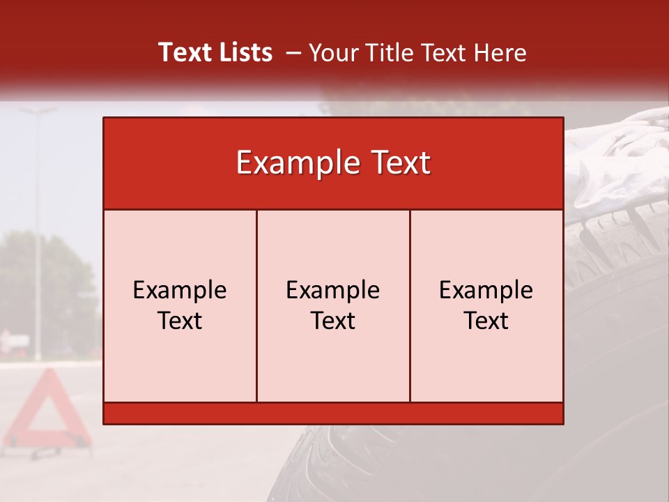 Land Travel Red PowerPoint Template