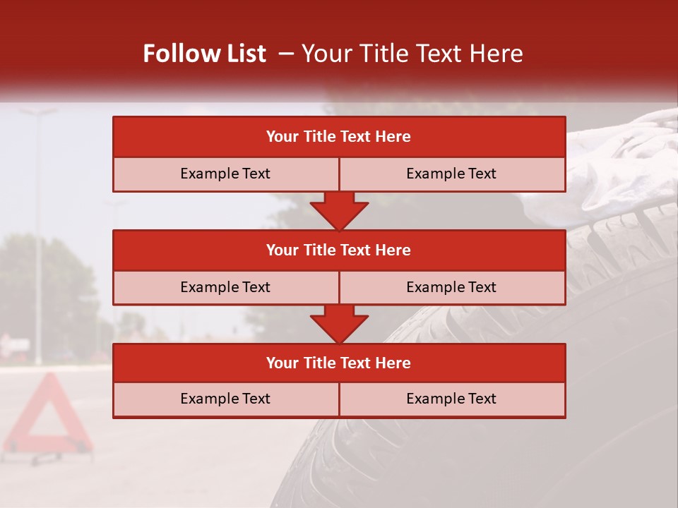 Land Travel Red PowerPoint Template