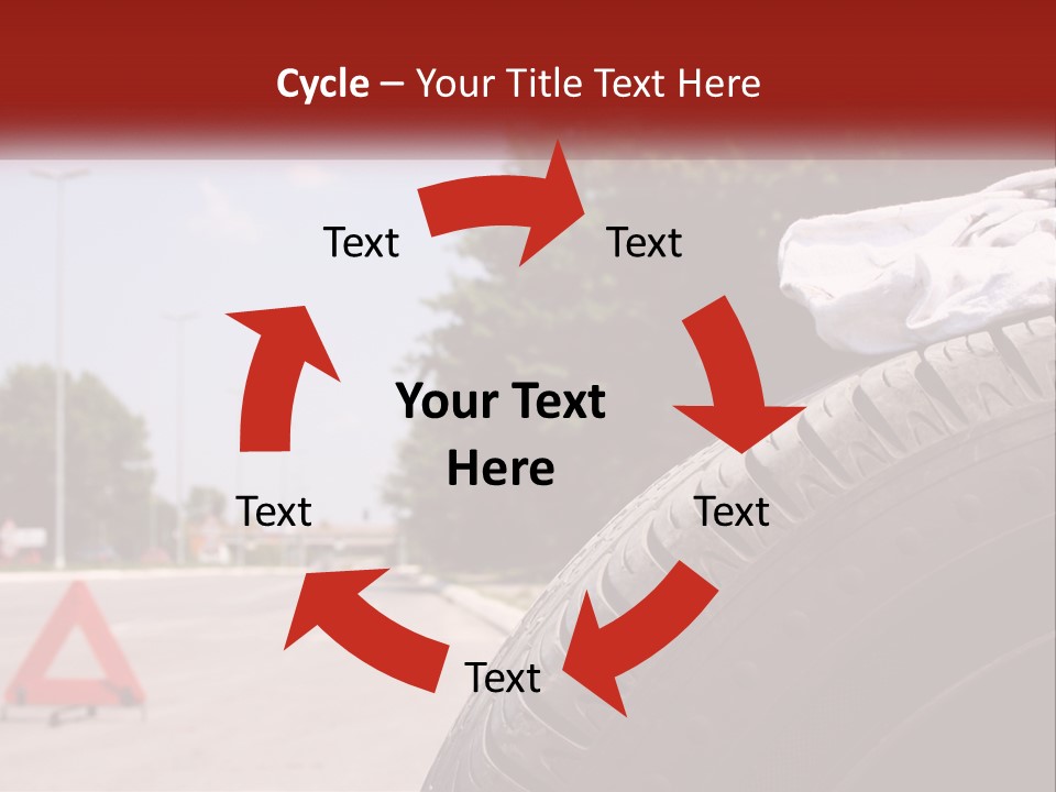 Land Travel Red PowerPoint Template