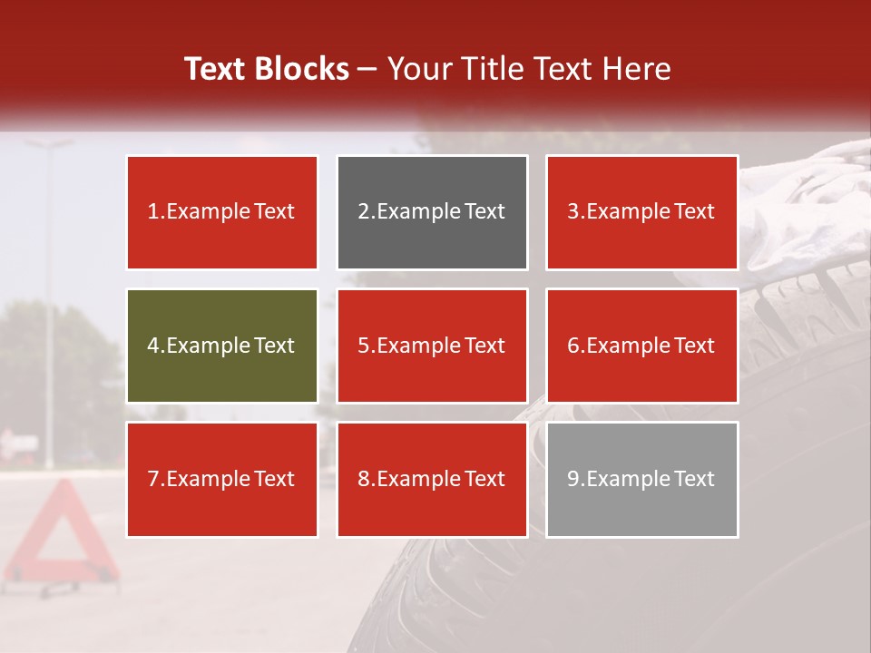 Land Travel Red PowerPoint Template