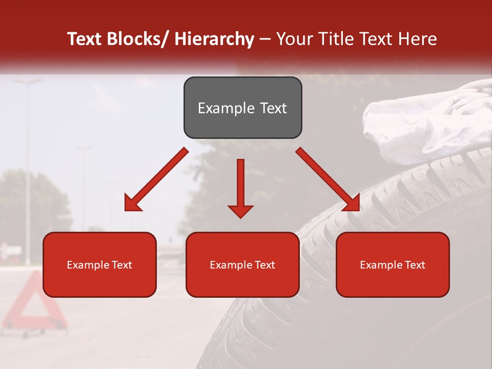Land Travel Red PowerPoint Template