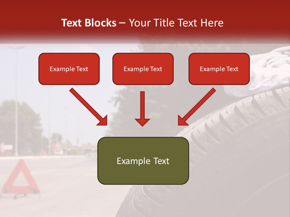 Land Travel Red PowerPoint Template