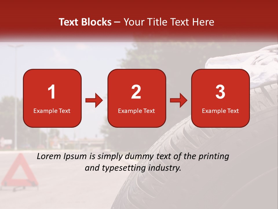 Land Travel Red PowerPoint Template