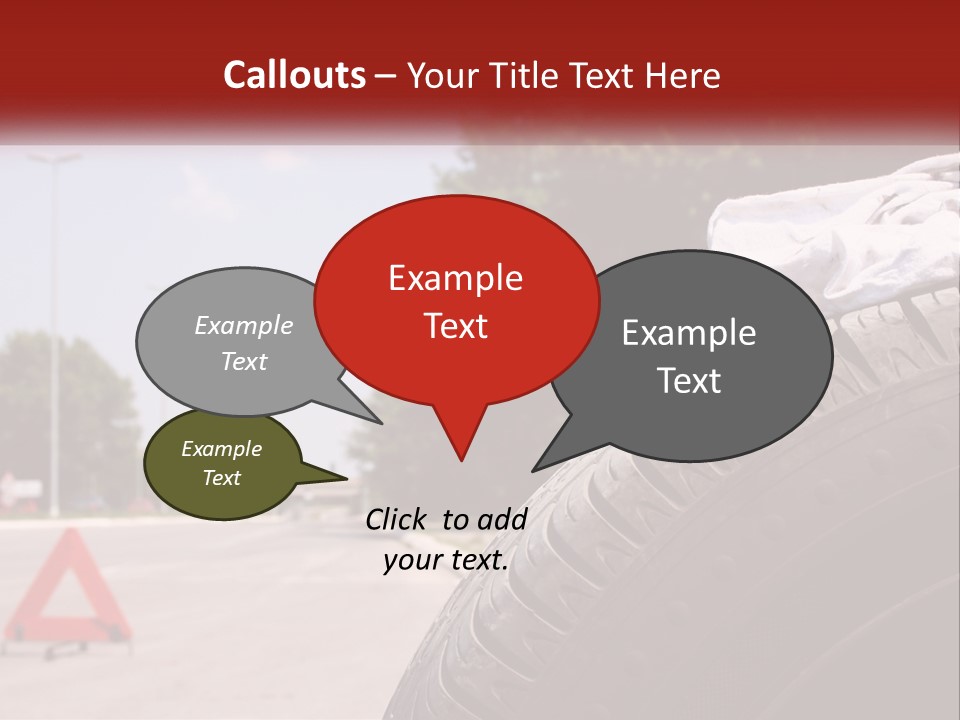 Land Travel Red PowerPoint Template