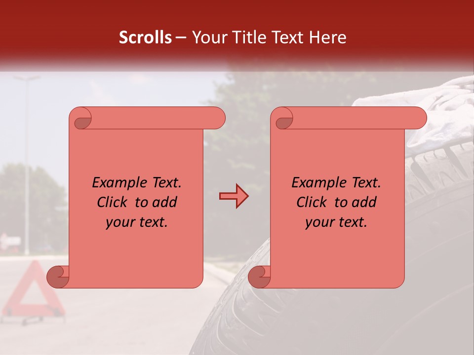 Land Travel Red PowerPoint Template