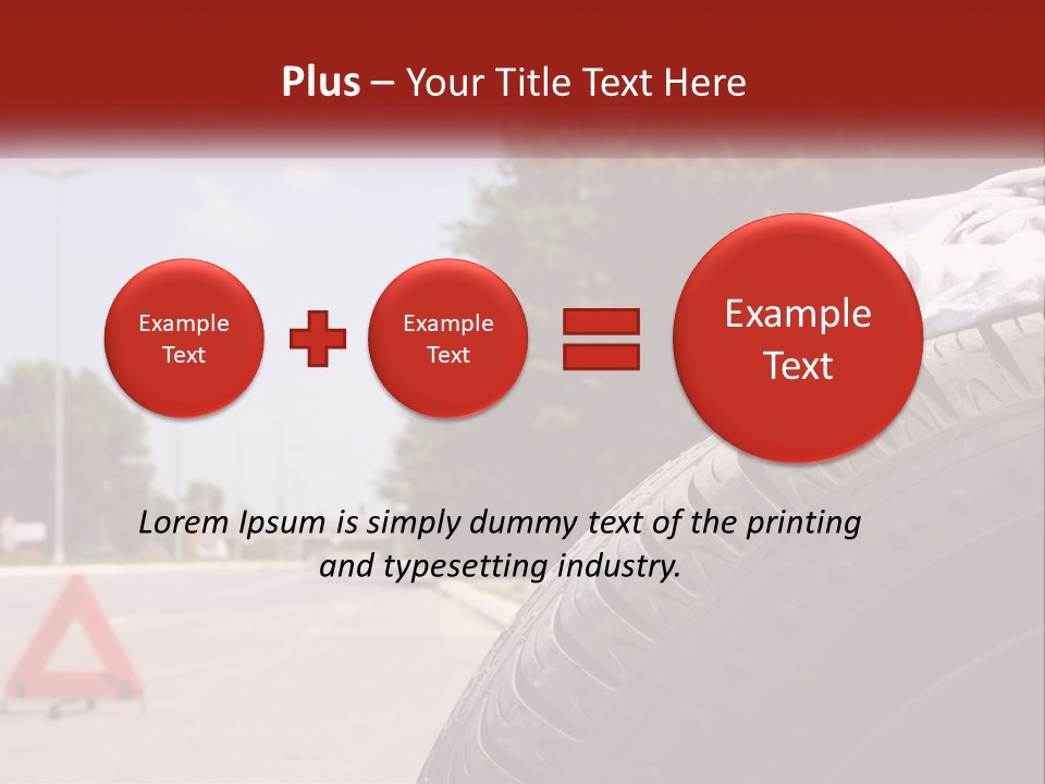 Land Travel Red PowerPoint Template