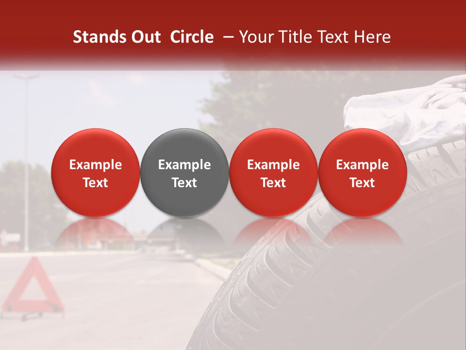 Land Travel Red PowerPoint Template