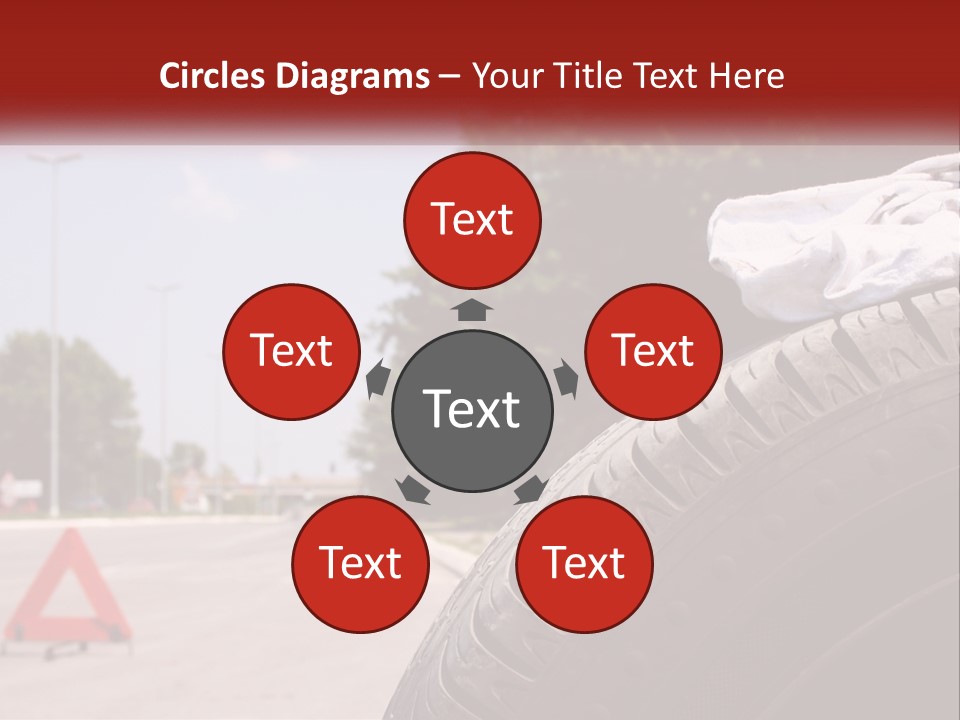 Land Travel Red PowerPoint Template