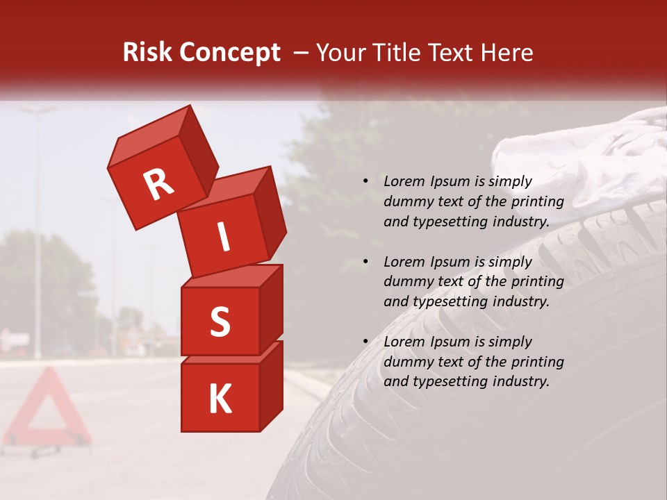 Land Travel Red PowerPoint Template