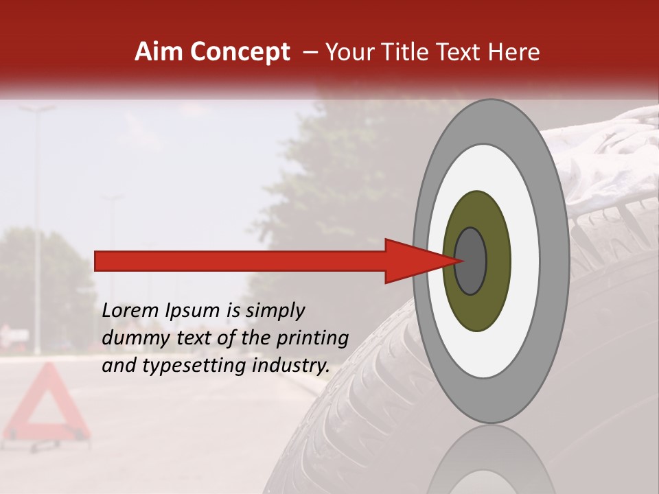 Land Travel Red PowerPoint Template