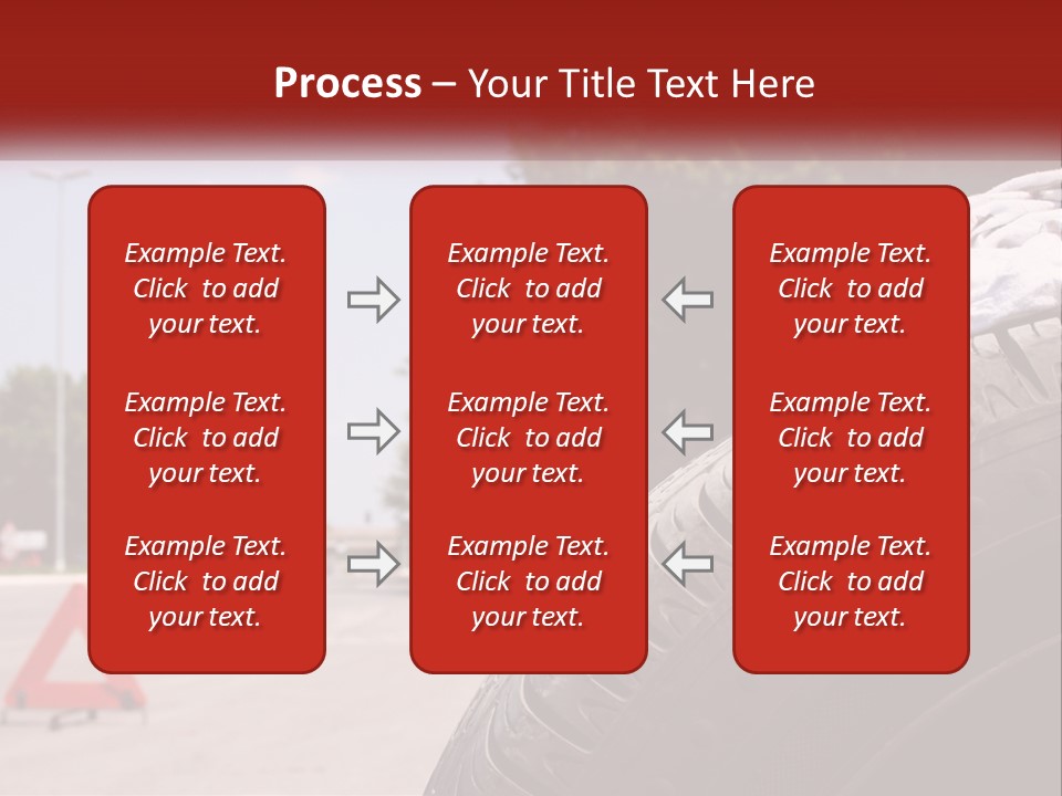 Land Travel Red PowerPoint Template
