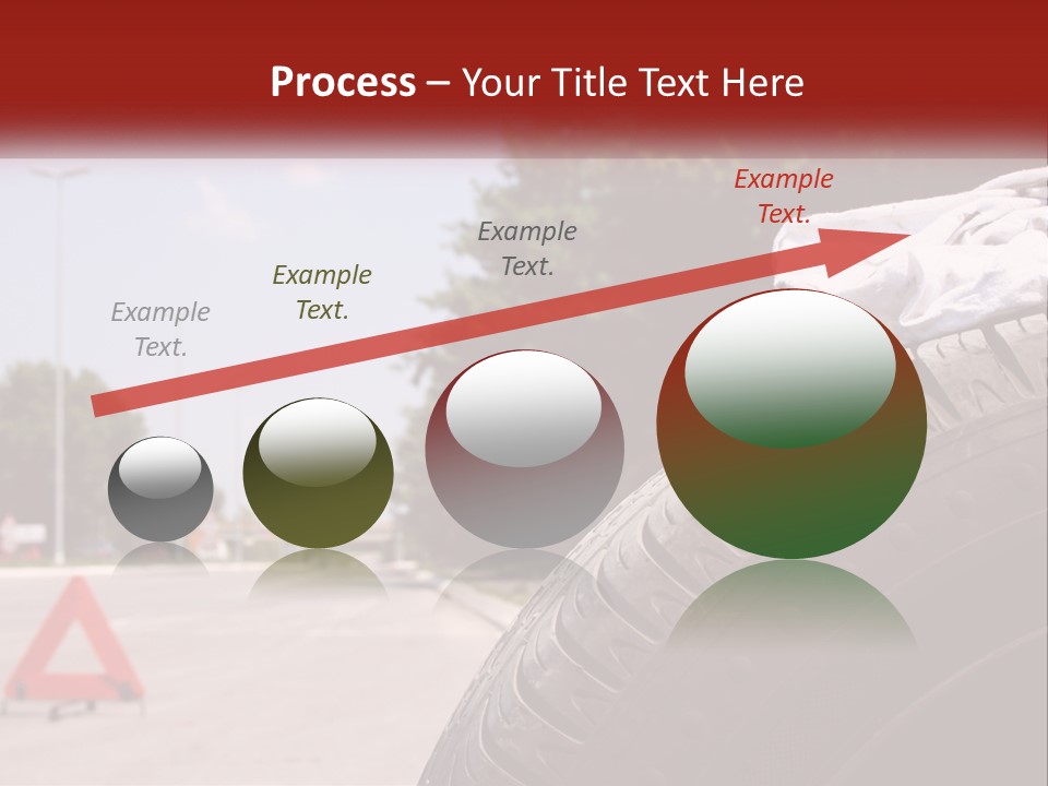 Land Travel Red PowerPoint Template