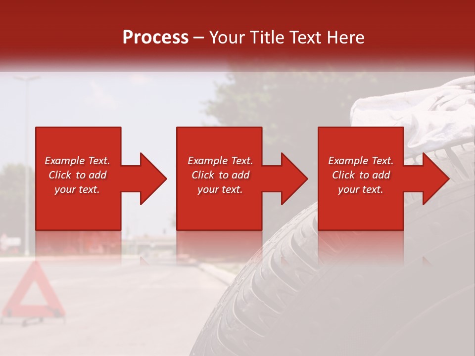 Land Travel Red PowerPoint Template