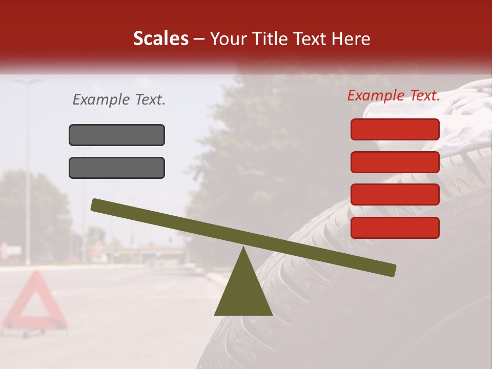 Land Travel Red PowerPoint Template