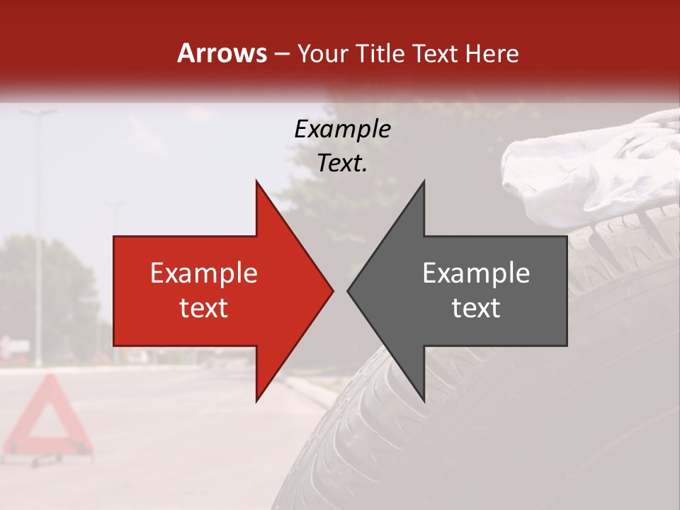 Land Travel Red PowerPoint Template