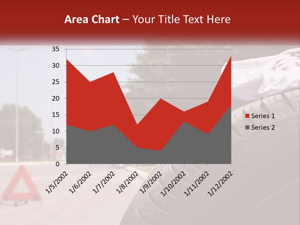 Land Travel Red PowerPoint Template