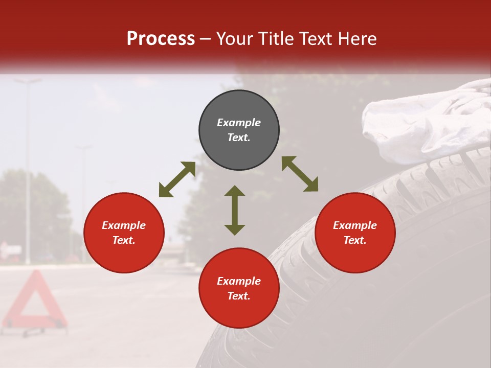 Land Travel Red PowerPoint Template
