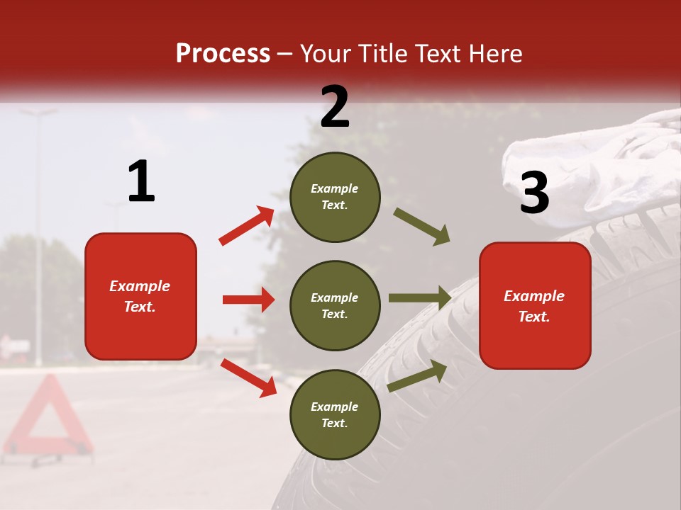 Land Travel Red PowerPoint Template