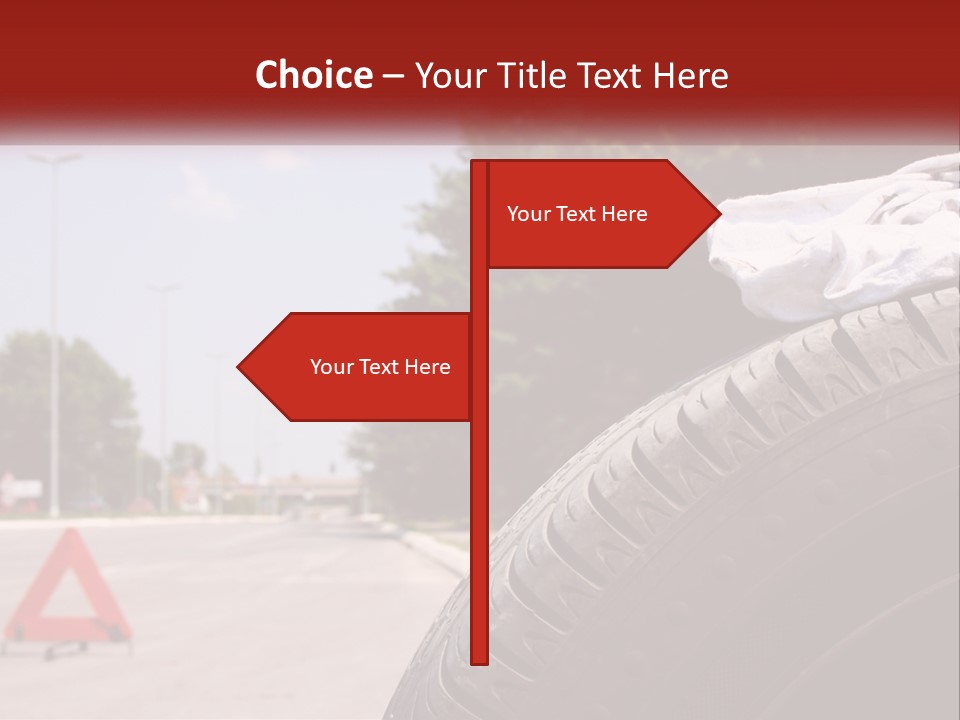 Land Travel Red PowerPoint Template