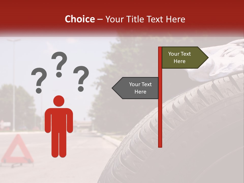 Land Travel Red PowerPoint Template