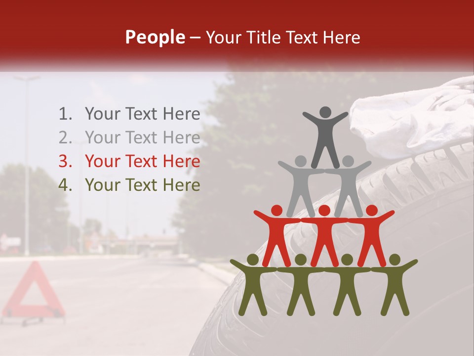 Land Travel Red PowerPoint Template