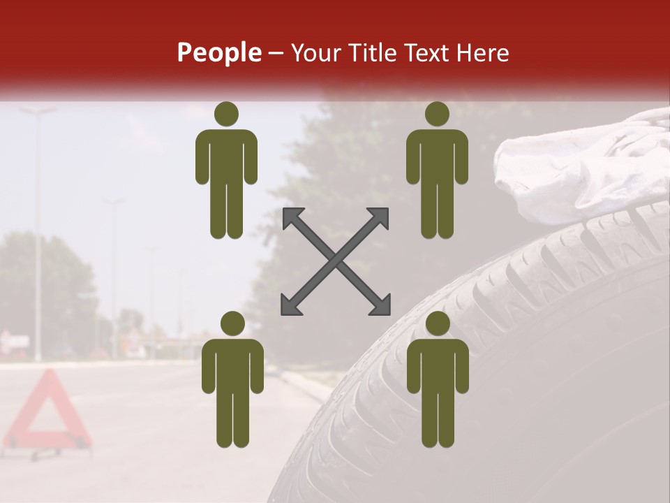 Land Travel Red PowerPoint Template