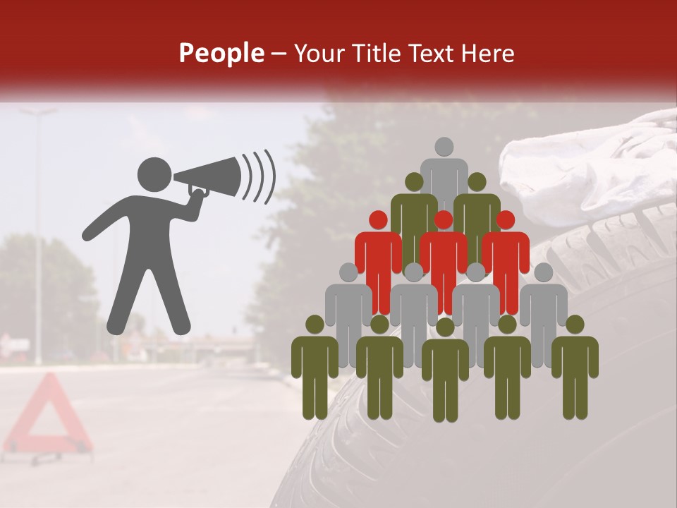 Land Travel Red PowerPoint Template