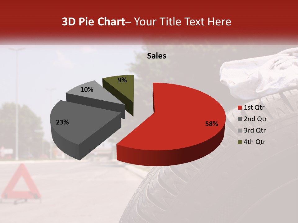 Land Travel Red PowerPoint Template