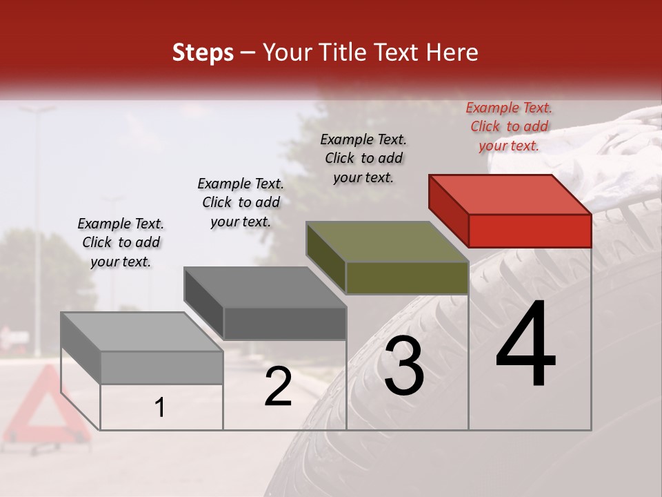 Land Travel Red PowerPoint Template