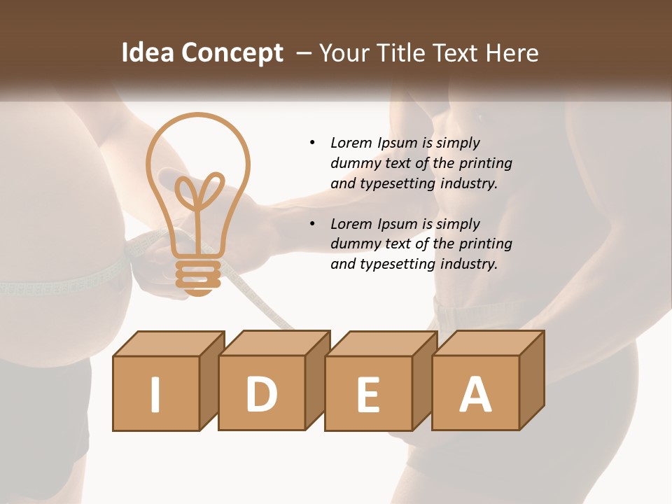 Lifestyle Shadows Man PowerPoint Template