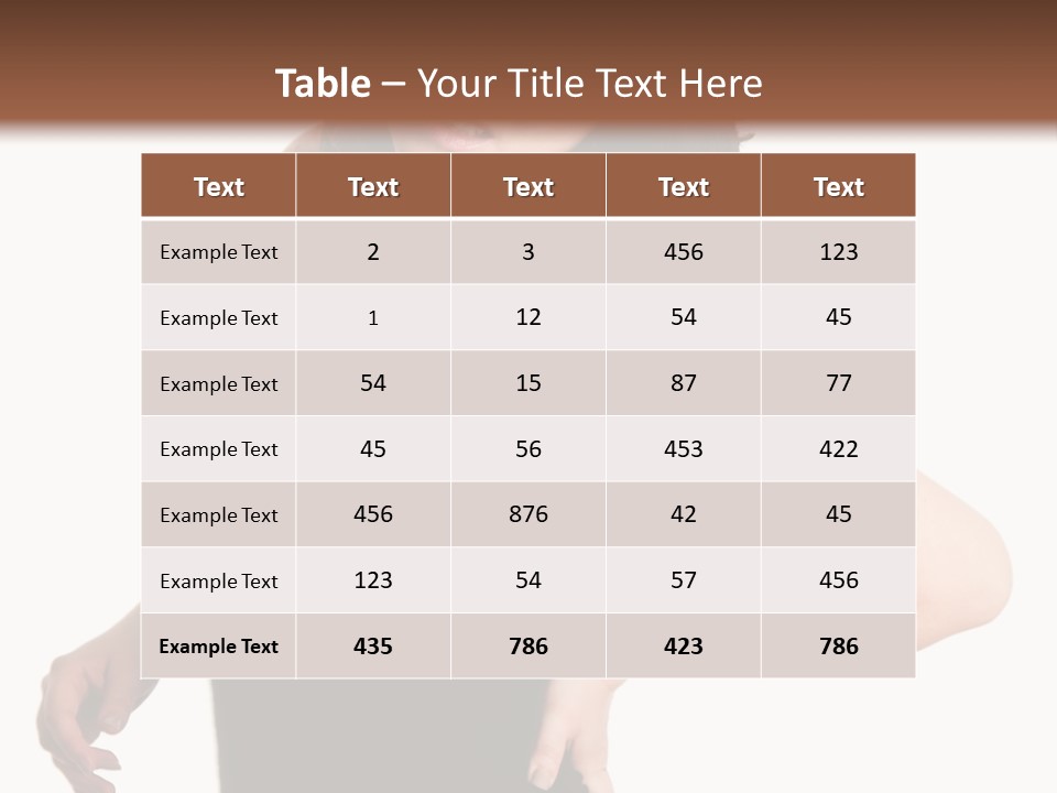 Hurt White Pain PowerPoint Template