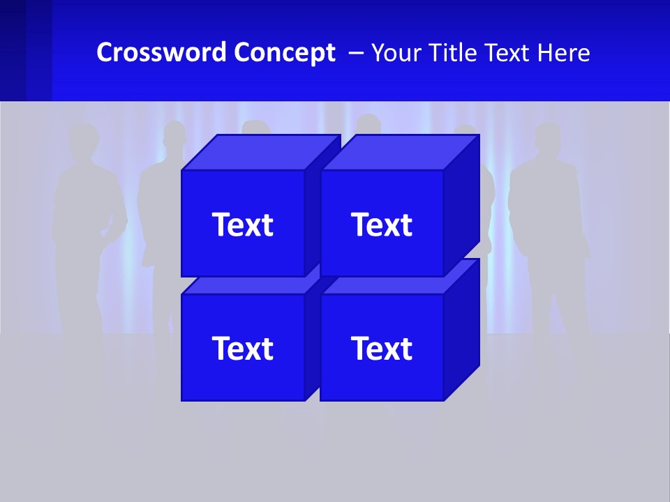 A Group Of People Standing In Front Of A Blue Curtain PowerPoint Template