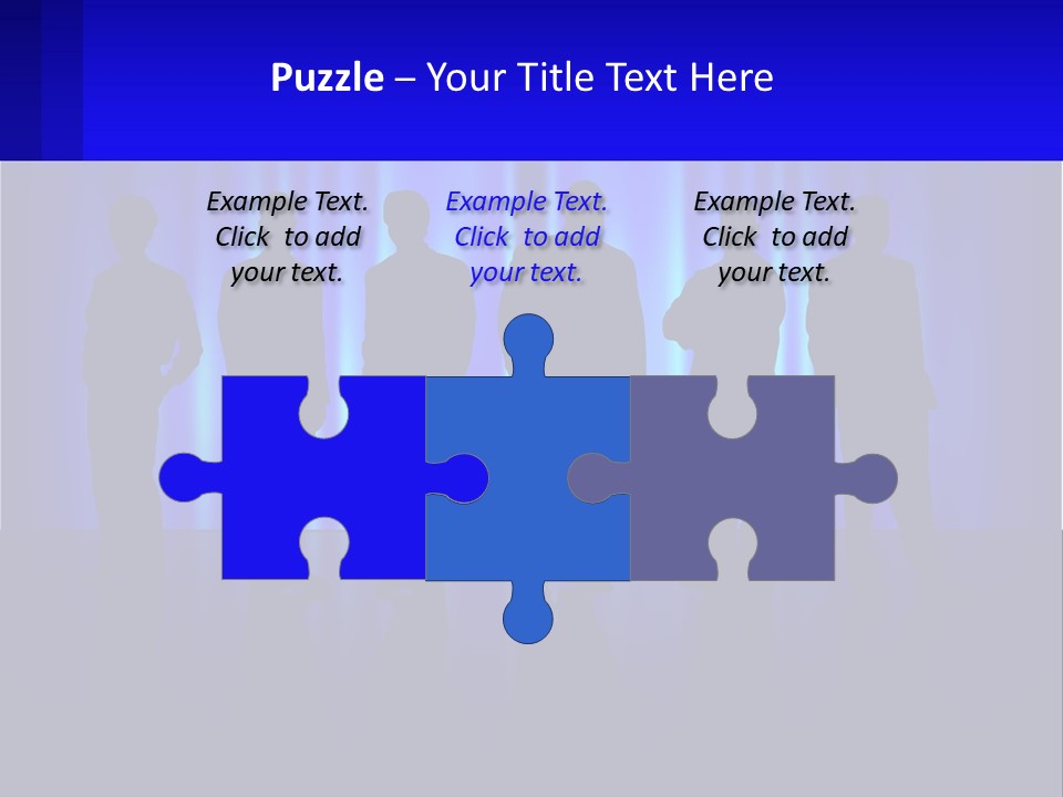 A Group Of People Standing In Front Of A Blue Curtain PowerPoint Template