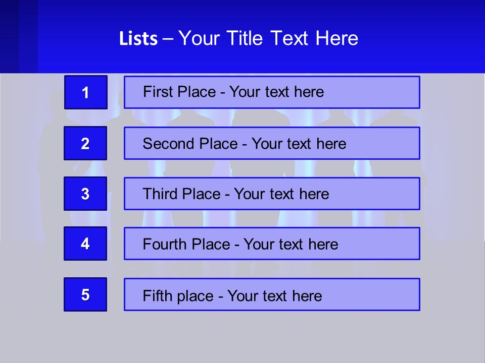 A Group Of People Standing In Front Of A Blue Curtain PowerPoint Template