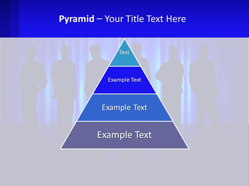 A Group Of People Standing In Front Of A Blue Curtain PowerPoint Template