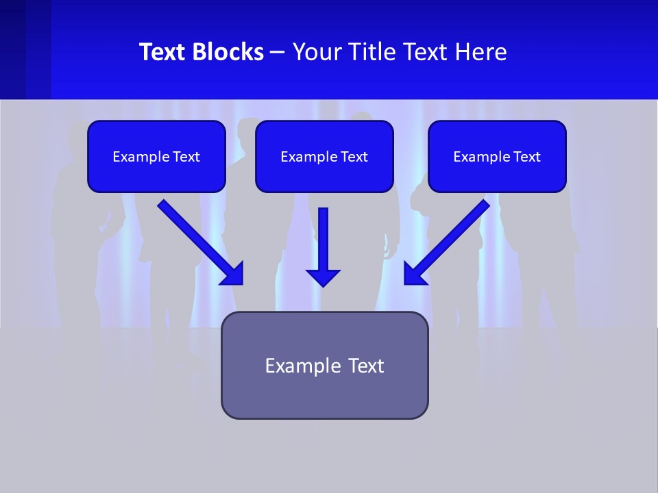 A Group Of People Standing In Front Of A Blue Curtain PowerPoint Template