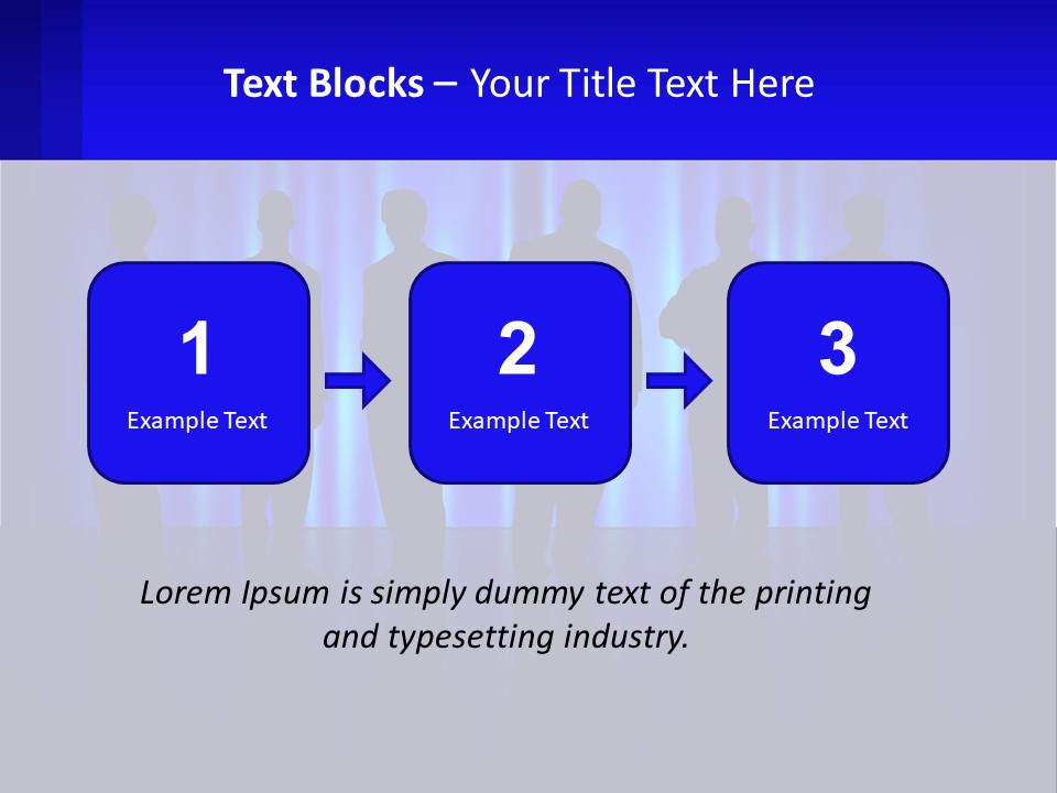 A Group Of People Standing In Front Of A Blue Curtain PowerPoint Template