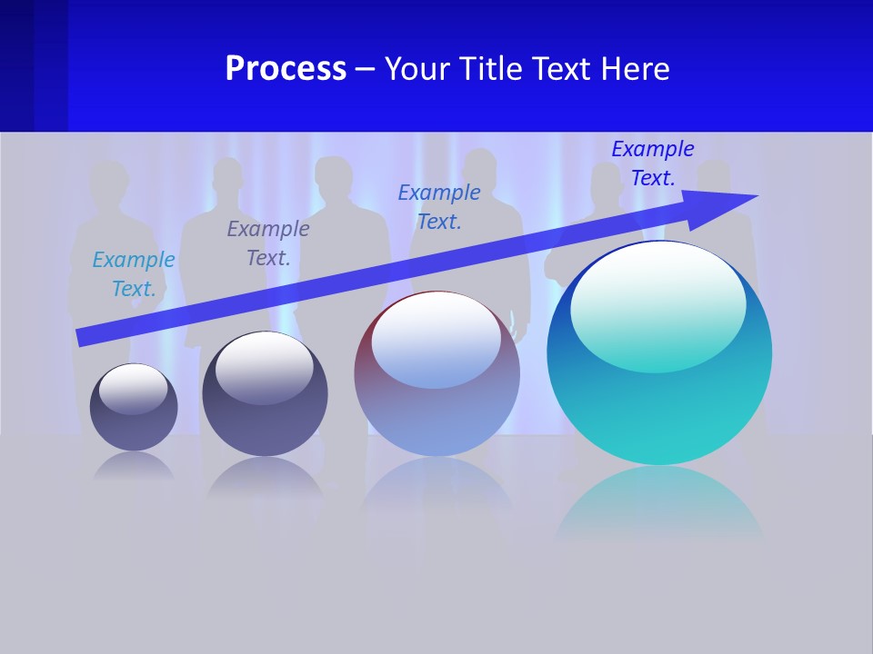 A Group Of People Standing In Front Of A Blue Curtain PowerPoint Template