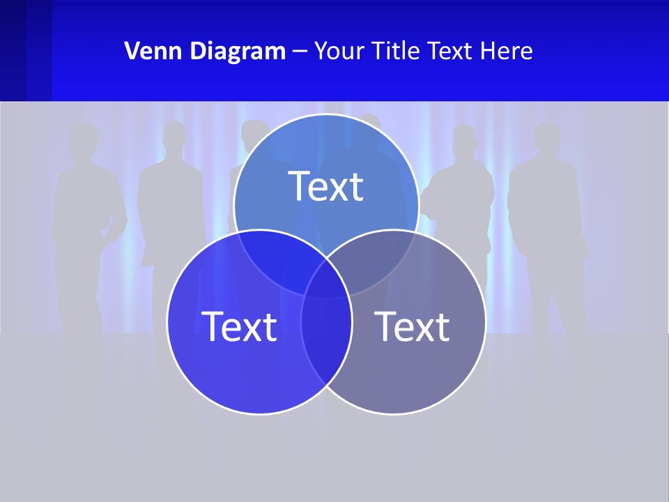 A Group Of People Standing In Front Of A Blue Curtain PowerPoint Template