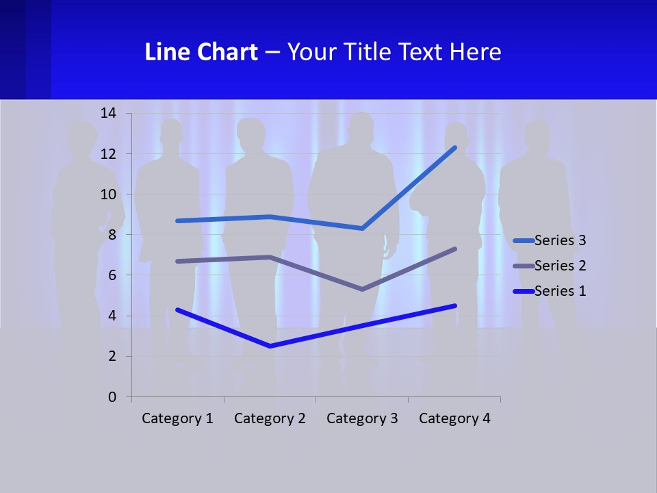 A Group Of People Standing In Front Of A Blue Curtain PowerPoint Template