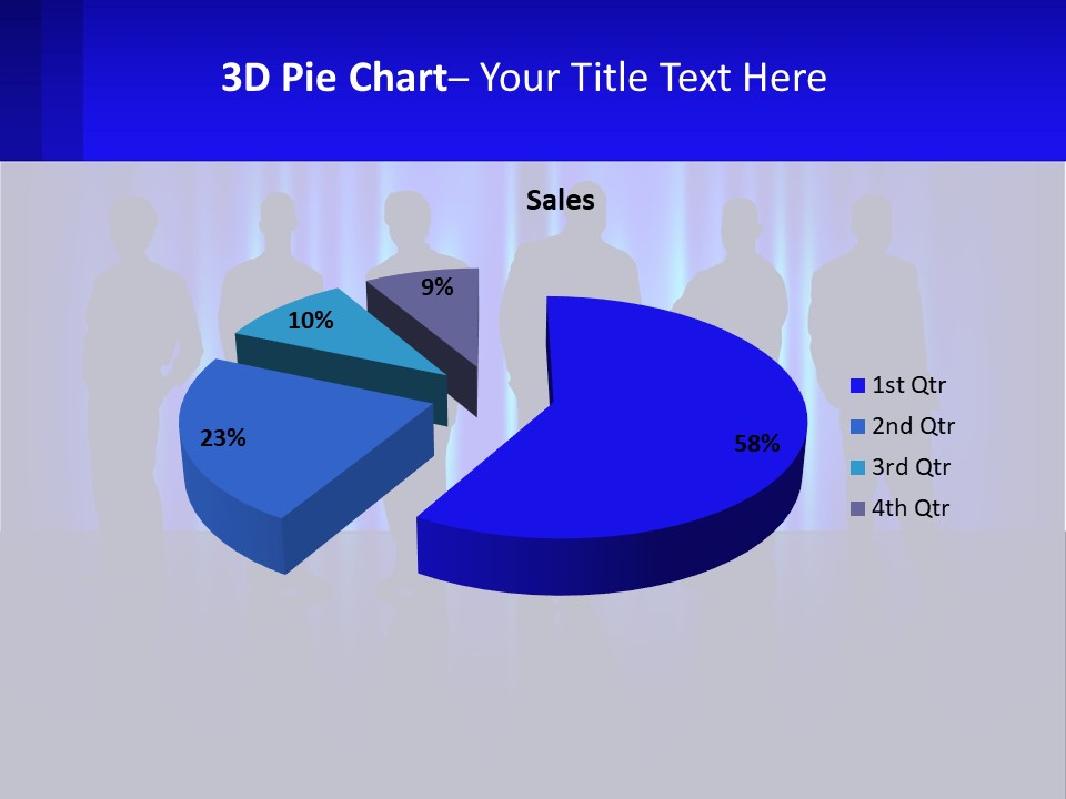 A Group Of People Standing In Front Of A Blue Curtain PowerPoint Template