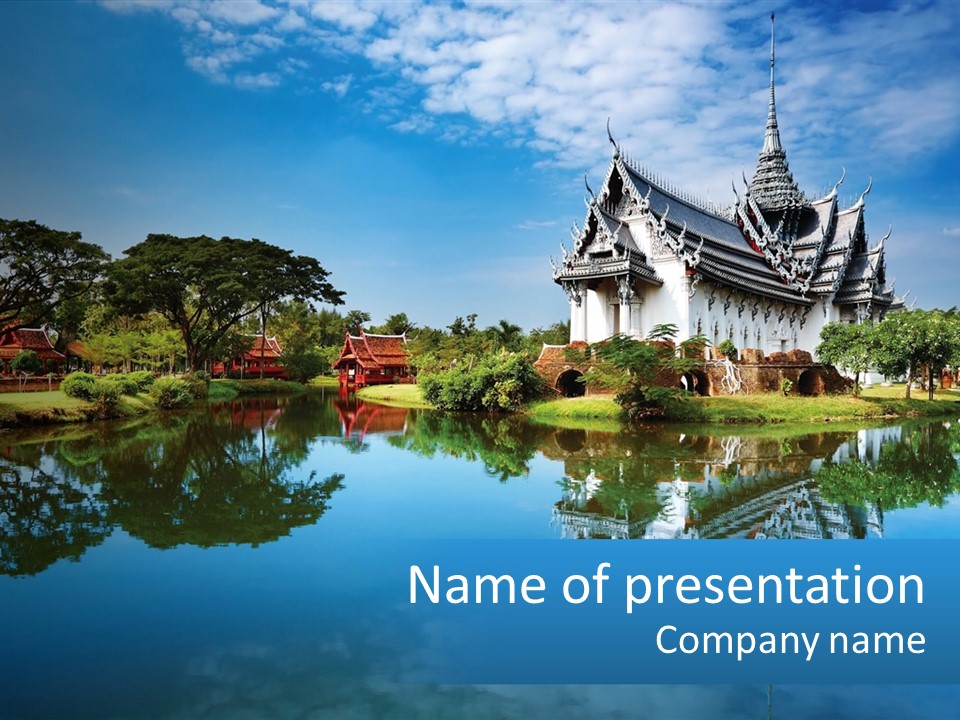 Religious Muang Architecture PowerPoint Template